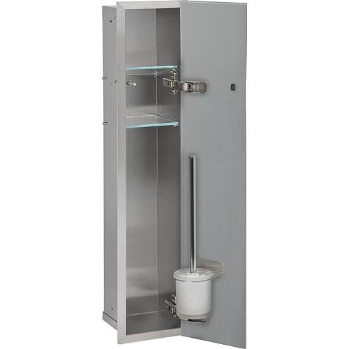Caisson WC encastrable Flat, fermé, hauteur 800mm, 1 porte vitrée Standard 8