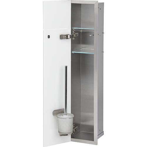 Caisson WC encastrable Flat, fermé, hauteur 800mm, 1 porte vitrée Standard 9