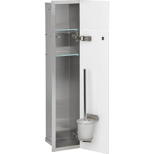 Caisson WC encastrable Flat, fermé, hauteur 800mm, 1 porte vitrée Standard 10
