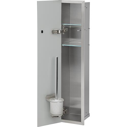 Caisson WC encastrable Flat, fermé, hauteur 800mm, 1 porte vitrée Standard 11
