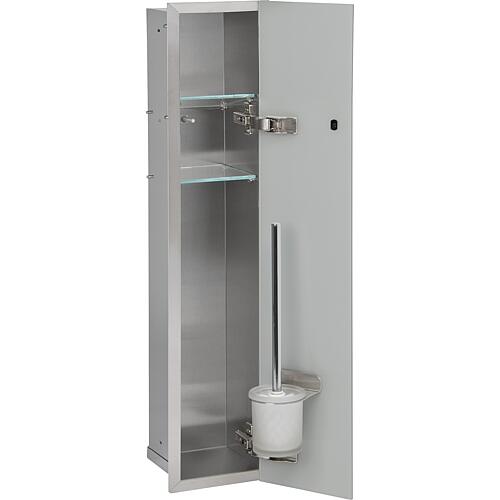 Caisson WC encastrable Flat, fermé, hauteur 800mm, 1 porte vitrée Standard 12