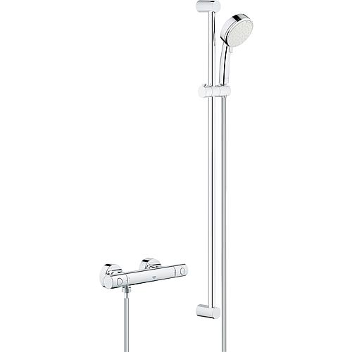 Thermostatique de douche Grohe Grohtherm 800 C avec kit de douche 900 mm chromé