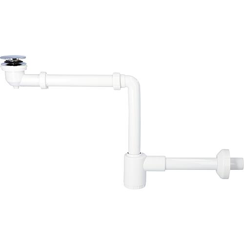Siphon de lavabo à encombrement réduit avec clapet à tige cliquable Standard 1