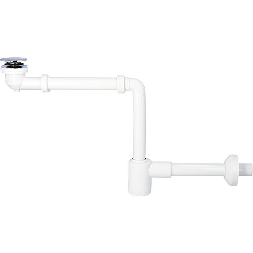 Siphon gain de place pour lavabo avec bonde Clicker Standard 1