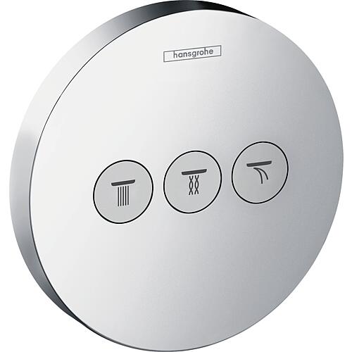 Plaque de commande Hansgrohe ShowerSelect S, 3 fonctions, ronde Standard 1