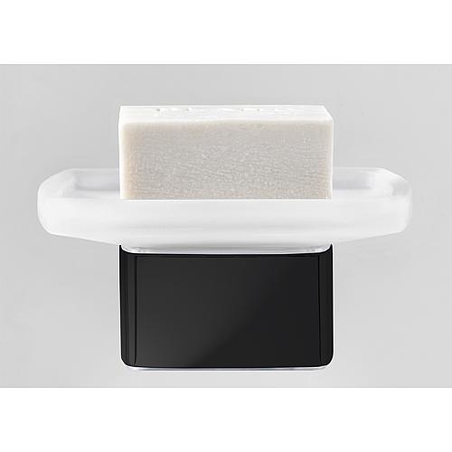 Porte-savon loft noir, monté au mur Anwendung 1