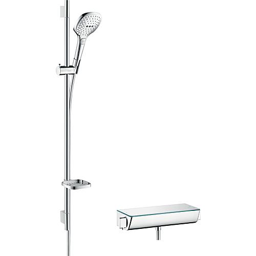 Kit de douche avec mitigeur thermostatique Ecostat Select, Raindance Select E 120 et barre de douche Unica'S Puro  Standard 1