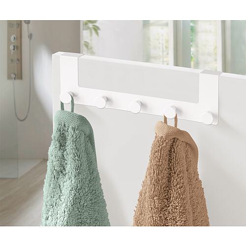 Crochet de porte Strip Metall couleur blanc Anwendung 1
