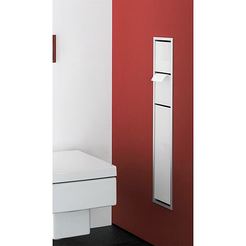Conteneur encastré WC aluminium Asis, avec 2 compartiments et 1 porte Anwendung 2
