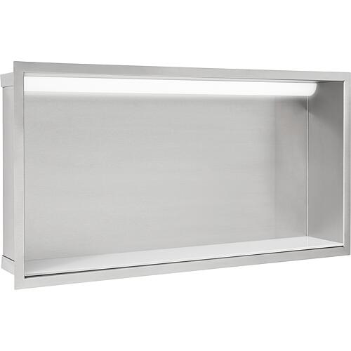 Niche murale encastrée en acier inoxydable, ouverte 600, éclairage LED Standard 1