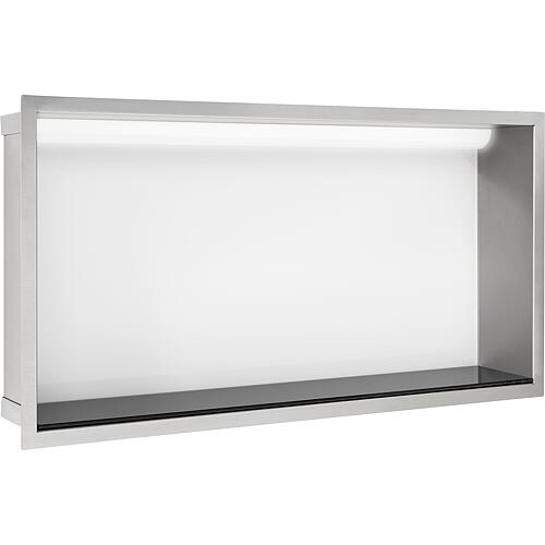 Niche murale encastrée en acier inoxydable, ouverte 600, éclairage LED Anwendung 3