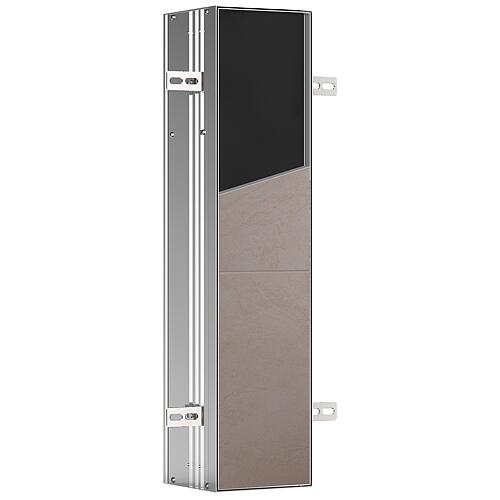 Conteneur encastré WC aluminium asis plus 658 mm, 1 porte pouvant être carrelée Standard 1