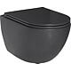 Pack combiné Elanda WC suspendu à fond creux, noir mat, sans bride, avec abattant WC softclose Standard 1