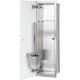 Caisson WC encastrable Flat, fermé, hauteur 600mm, 1 porte vitrée Standard 9