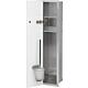 Caisson WC encastrable Flat, fermé, hauteur 800mm, 1 porte vitrée Standard 9
