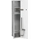 Caisson WC encastrable Flat, fermé, hauteur 800mm, 1 porte vitrée Standard 10