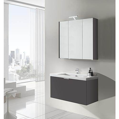 Ensemble de meubles de salle de bains EPIL série MBF anthracite mat 1 tiroir largeur 860mm