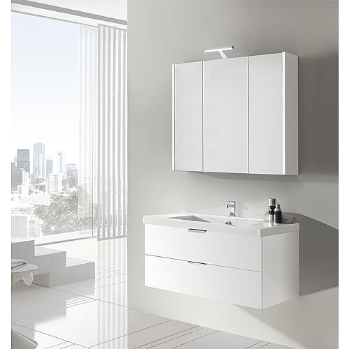 Ensemble de meubles de salle de bains EPIL série MBF blanc mat 2 tiroirs largeur 1060mm