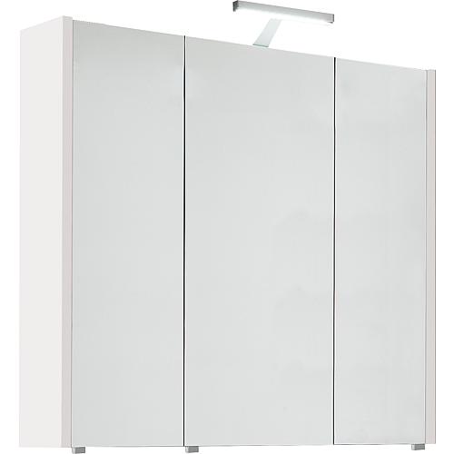 Armoire à glace avec éclairage blanc mat, 3 portes 850x750x188 mm