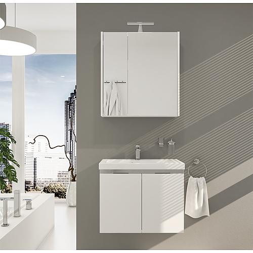 Kit meubles de salle de bains Eola, largeur 710 mm, 2 portes pivotantes Standard 1