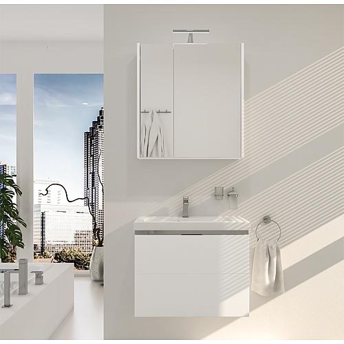 Kit meubles de salle de bains Eola, largeur 710 mm, 2 tiroirs Standard 1