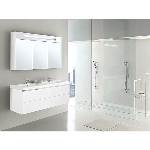 Ensemble de meubles de salle de bains EPIC série MBH blanc mat 4 tiroirs