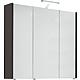 Armoire à glace avec éclairage anthracite mat 3 portes 850x750x188mm