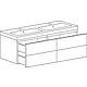 Meuble sous-vasque + vasque en fonte minérale EPIC anthracite mat 4 tiroirs 1210x580x510mm