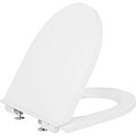 Abattant WC Duravit N°1 Compact avec Softclose, charnières en acier inoxydable, blanc