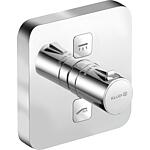 Mitigeur thermostatique encastré Push, 2 consommateurs, carré