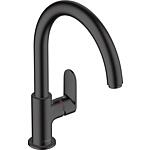 Mitigeur d'évier Hansgrohe 210 Vernis Blend M35 Bec orientable Saillie 221 mm noir mat