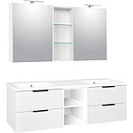 Kits de meubles de salle de bain Lossa
avec 4 Tiroirs et 2 Étagères ouvertes