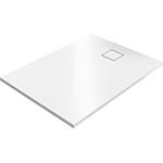 Bacs à douche Hüppe EasyFlat fonte minérale 1000x52x800 mm Ecoulement:côté court, blanc