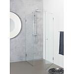 Cabine de douche Équerre Rock, 1 porte battante et 1 paroi latérale avec barre de stabilisation