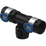 Geberit FlowFit, pièce de transition en T avec MasterFix, passage