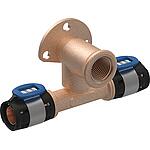 Geberit FlowFit Coude de raccordement T 90° déporté avec Femelle
