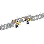 Coude de raccordement 90° Geberit FlowFit, avec plaque de montage, double avec Femelle