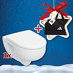 Pack Saint-Nicolas 1x Pack combiné Geberit Renova WC suspendu à fond creux, sans bride TurboFlush + 1x sac d'entraînement Adidas Tiro League Taille L