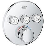 Thermostat encastré Grohtherm SmartControl, Rosace ø 158 mm, avec 3 vannes d'arrêt