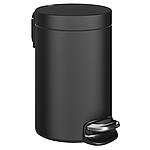 Poubelle, 3 l, Softclose, revêtement noir mat