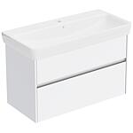 Meuble sous-vasque Plan Renova avec lavabo en céramique, largeur 1 000 mm

