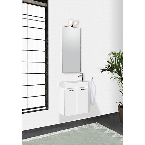 Ensemble de meubles de salle de bains ENISAR Série MAS blanc brillant