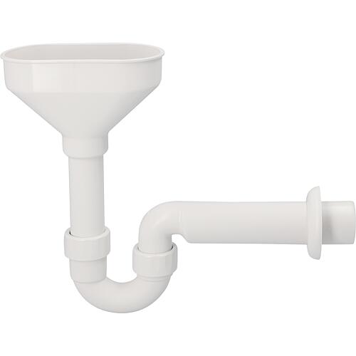 Siphon entonnoir Geberit DN50 avec rosace murale