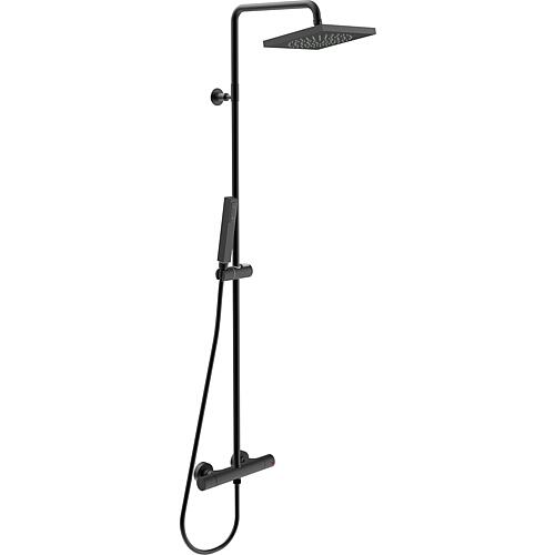 Système de douche Muun Nero carré, avec mitigeur thermostatique Standard 1