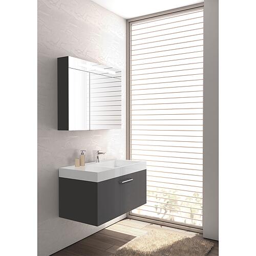 Kits de meubles de salle de bain ELISA Séries MAA, graphite brillant, largeur 905mm