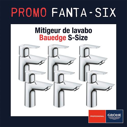 Pack mitigeur lavabo Grohe Bauedge S-Size