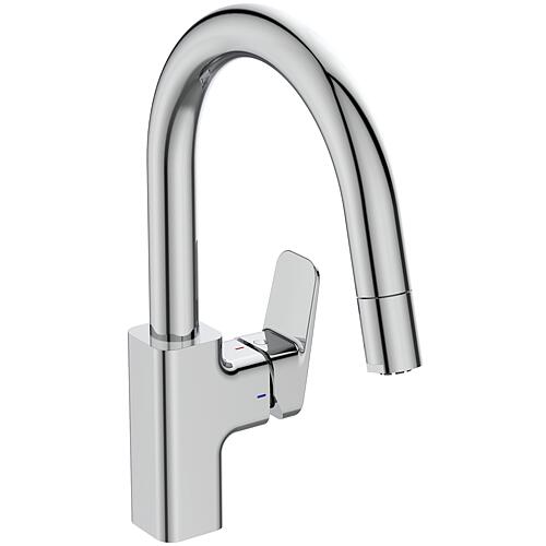 Mitigeur d'évier Ideal Standard Ceraplan, saillie 216mm avec commande latérale chromée