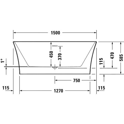 Baignoire DuraSenja paroi avant Standard 2