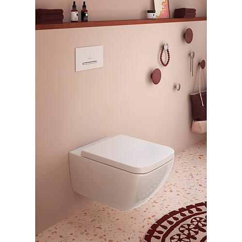 WC suspendu à fond creux Venticello carré sans bride avec DirectFlush Villeroy & Boch Anwendung 1