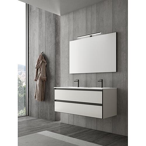 Kit de meubles de salle de bains Benaro blanc mat avec lavabo en Céramique blanc Anwendung 1